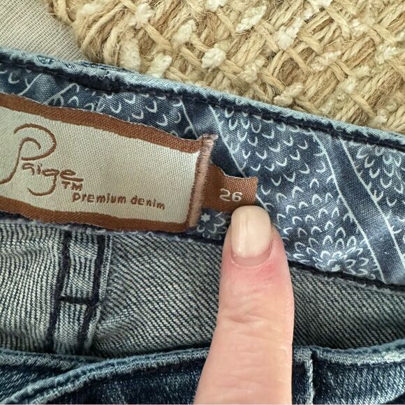 Paige Jimmy Jimmy Skinny Boyfriend Jean - Lightly Distressed Boho Relaxed - Picture 9 of 10